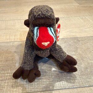 TY BEANIE BABY CHEEKS BABOON DOB MAY 18, 1999